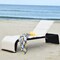 Costway Patio Rattan Lounge Chair Chaise Recliner Back Adjustable Cushioned